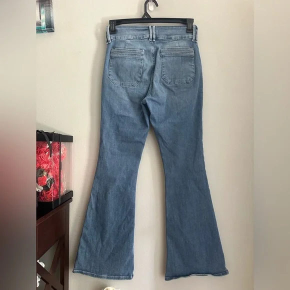 Frame Denim High Rise Women's Double Stitch Detail Flare Jeans-Merced-Size 29 - Picture 5 of 11